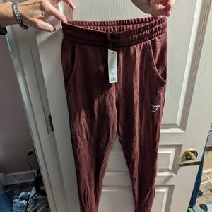 Maroon Jogger Pants with Logo